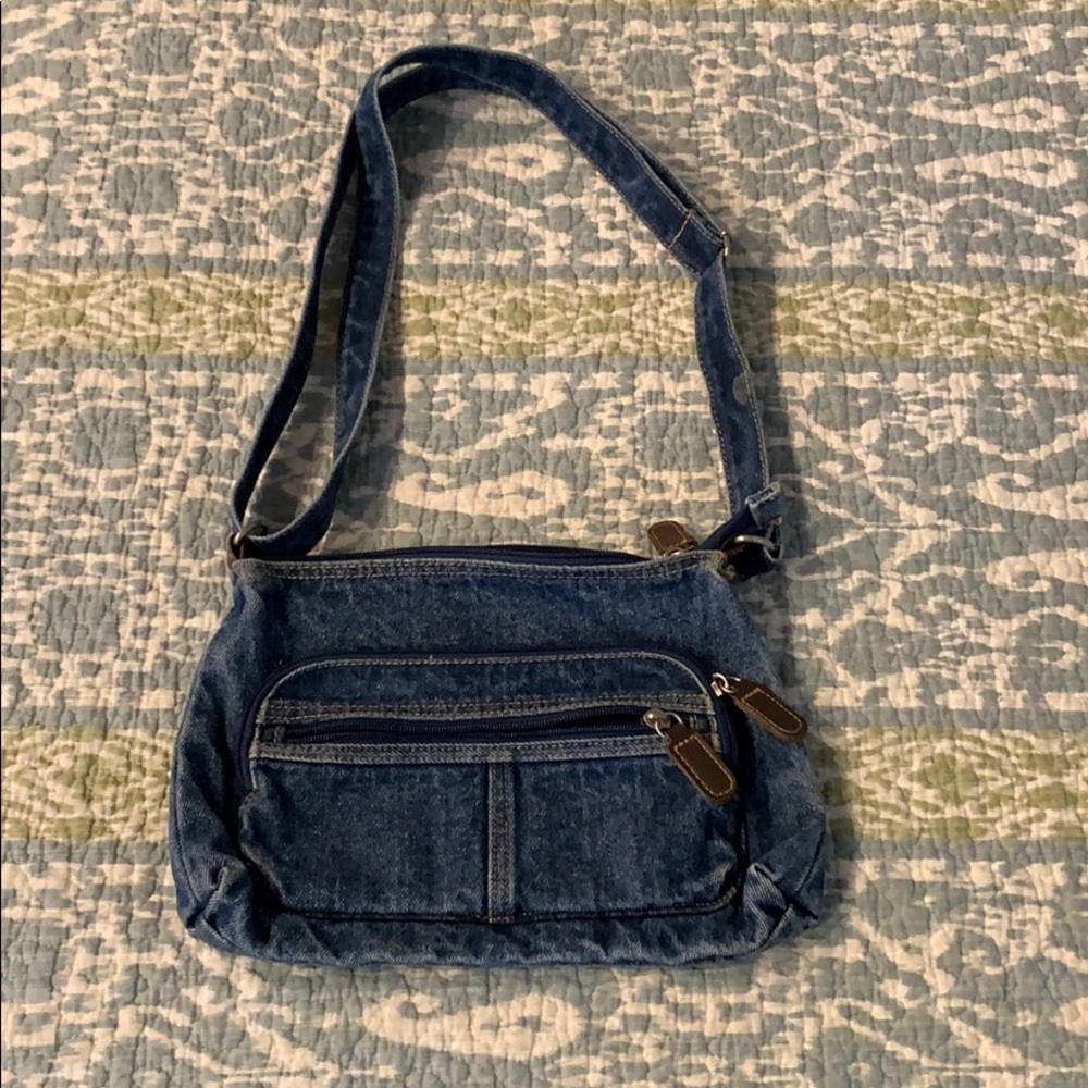 Beautiful Denim Shoulder Crossbody Handbag in EC